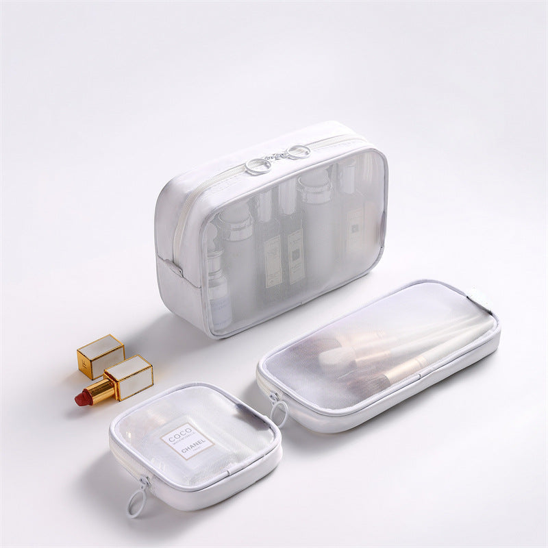 Wholesale Portable Mesh Transparent Cosmetic Storage Bag